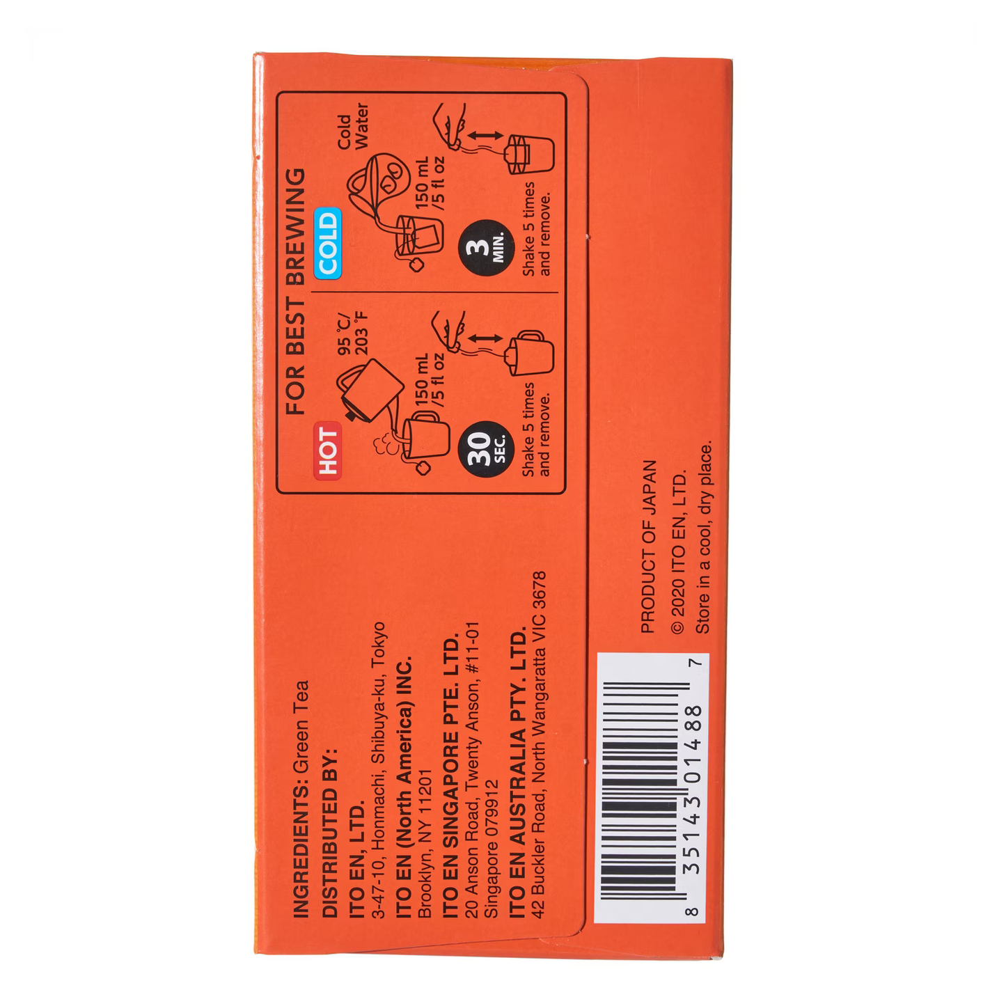 Itoen Ooi Ocha Hojicha Green Tea Bags 32g, 20 teabags