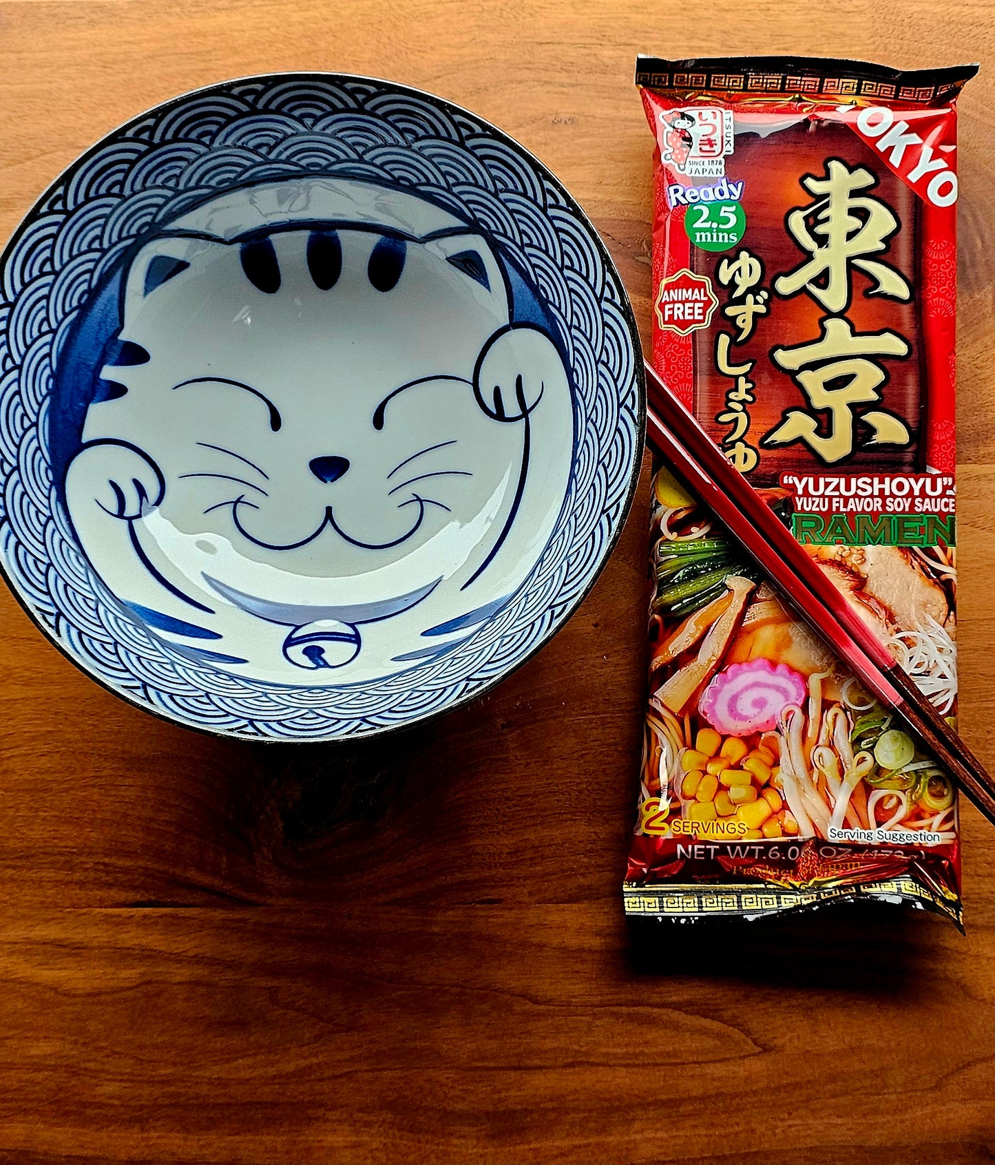 Lucky Cat Japanese Ramen Bowl | Lucky Christmas Gift | Japanese Tableware - japansnacks.co.uk