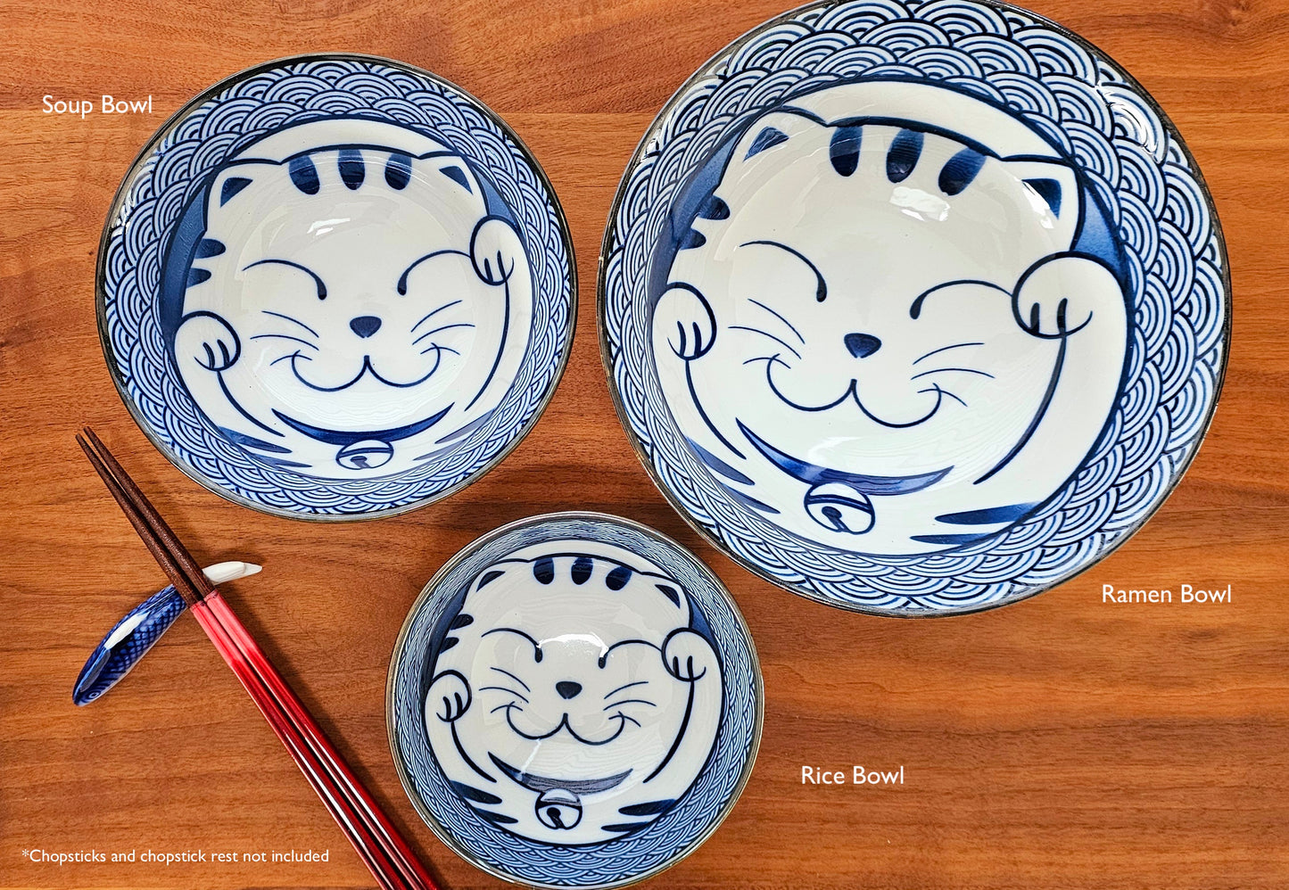 Lucky Cat Japanese Ramen Bowl | Lucky Christmas Gift | Japanese Tableware - japansnacks.co.uk
