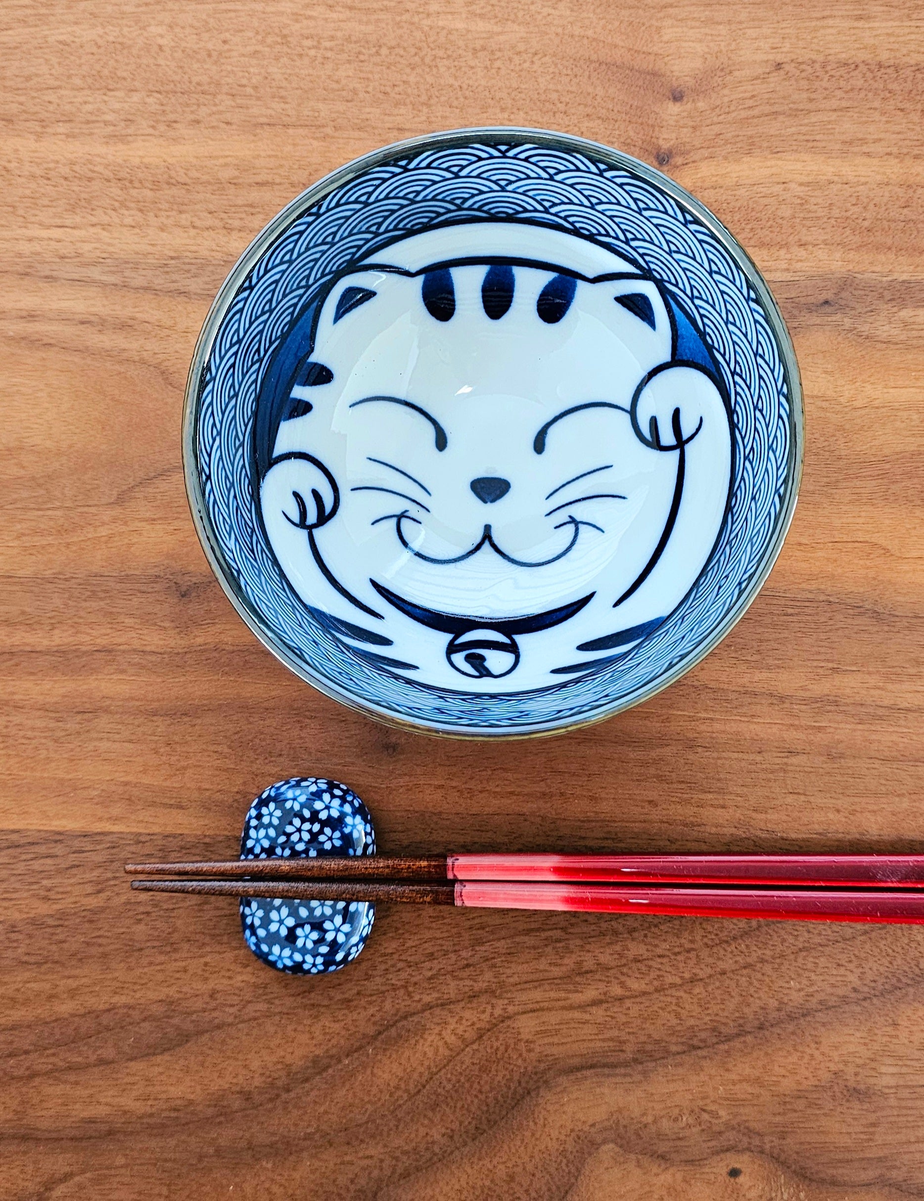 Lucky Cat Japanese Rice Bowl | Lucky Christmas Gift | Japanese Tableware - japansnacks.co.uk
