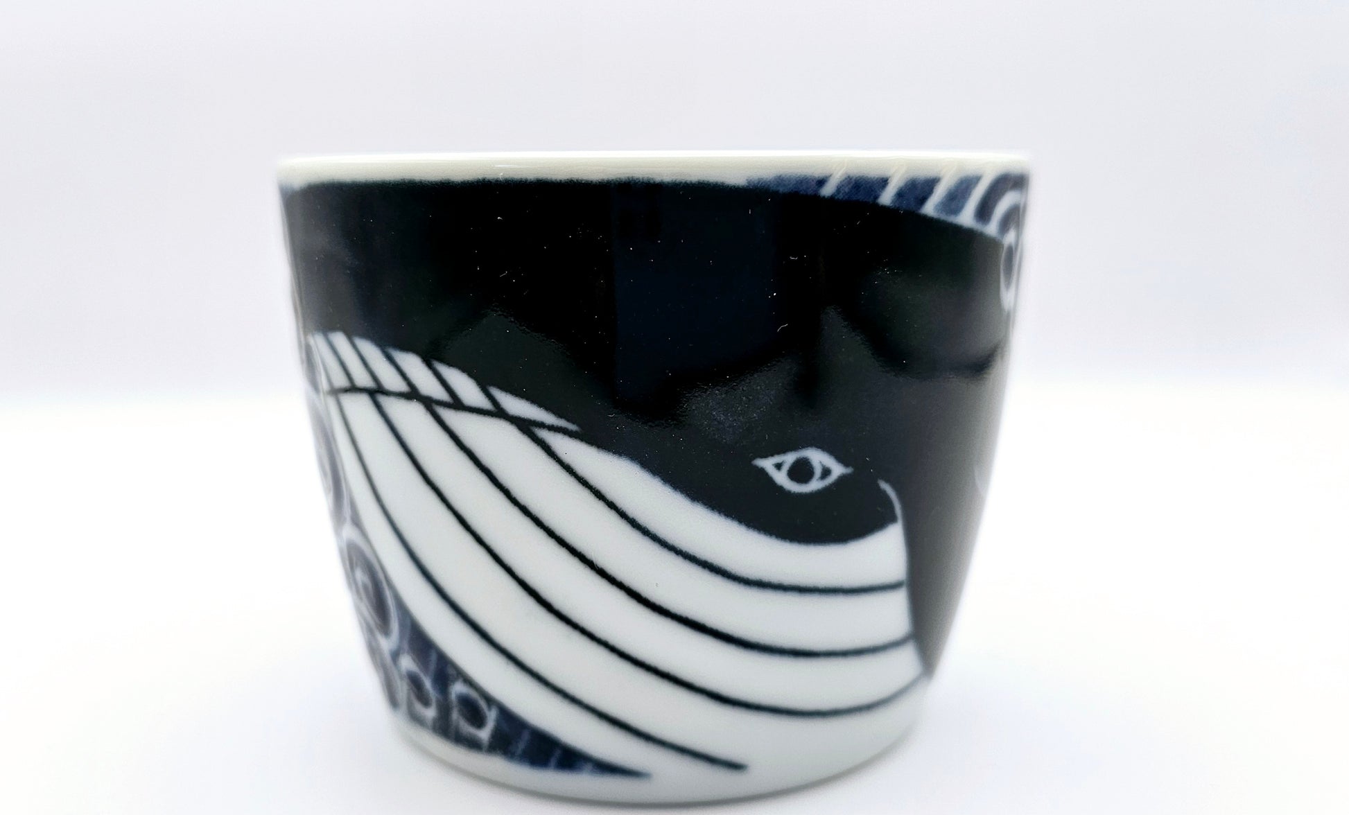 Blue Whale Indigo Japanese Ceramic Cup | Japanese Tableware | Japanese Gift - japansnacks.co.uk