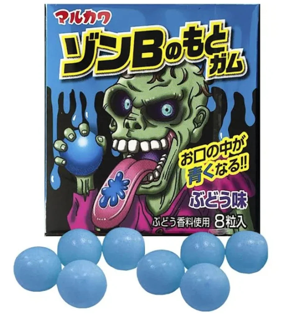 Marukawa ZomBie No Moto Gum 12.5g - Grape Flavour - japansnacks.co.uk