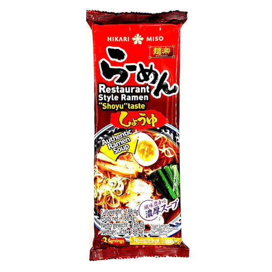 Menraku Restaurant Style Ramen Shoyu Tonkotsu 2 Servings 191g (Vegetarian)