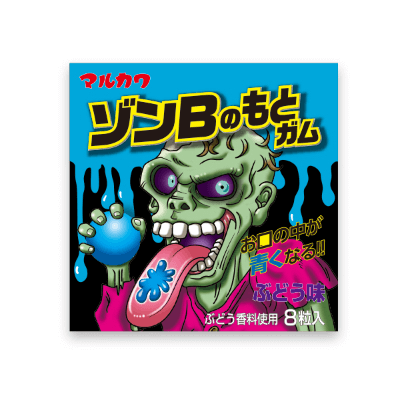 Marukawa ZomBie No Moto Gum 12.5g - Grape Flavour - japansnacks.co.uk