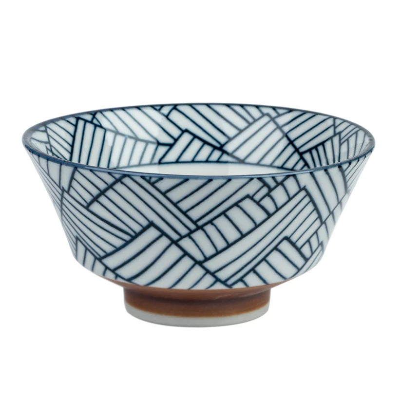 Ajiromon Geometric Japanese Rice Bowl - japansnacks.co.uk