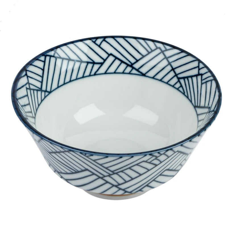 Ajiromon Geometric Japanese Rice Bowl - japansnacks.co.uk