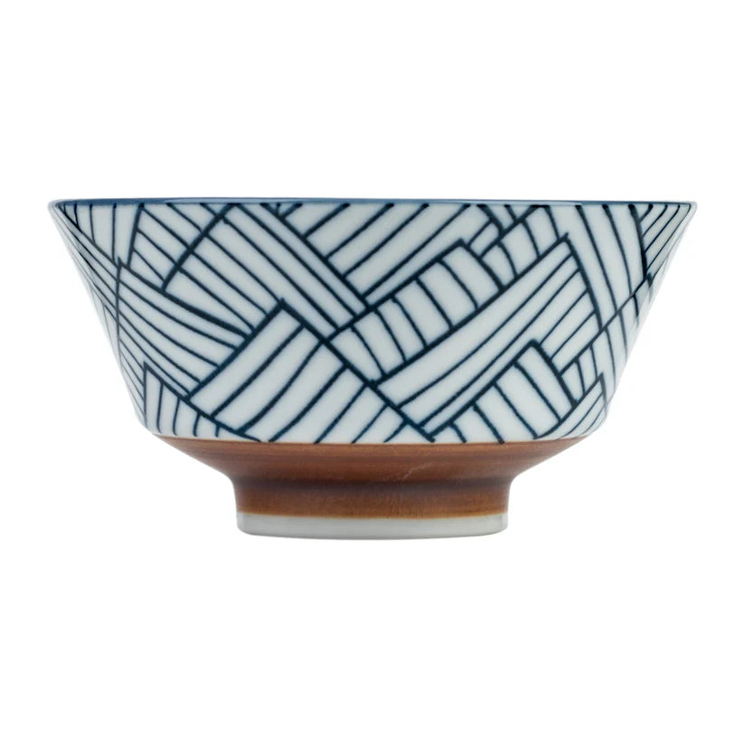 Ajiromon Geometric Japanese Rice Bowl - japansnacks.co.uk