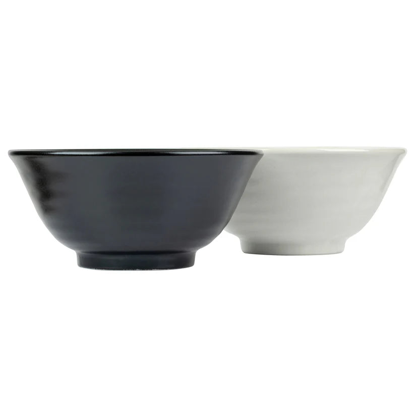 Black and White Lucky Cat Japanese Bowl Set - japansnacks.co.uk