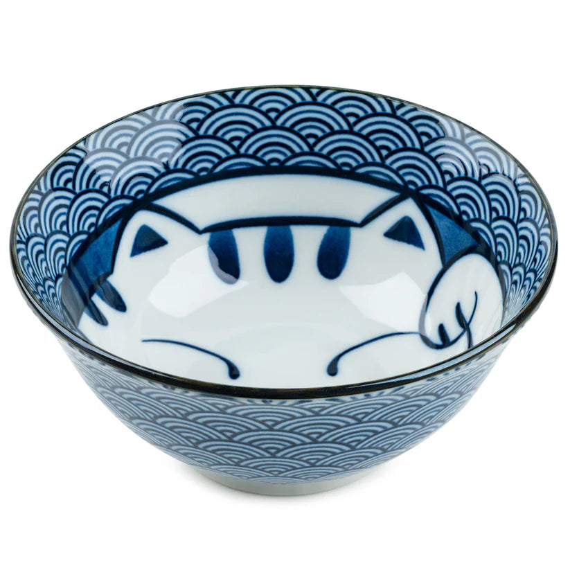 Cute Lucky Cat Ceramic Japanese Soup Bowl - japansnacks.co.uk