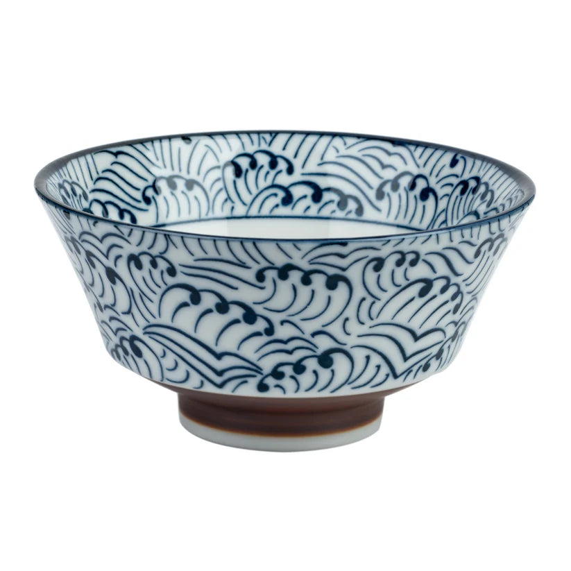 Hamon Blue Wave Japanese Rice Bowl - japansnacks.co.uk