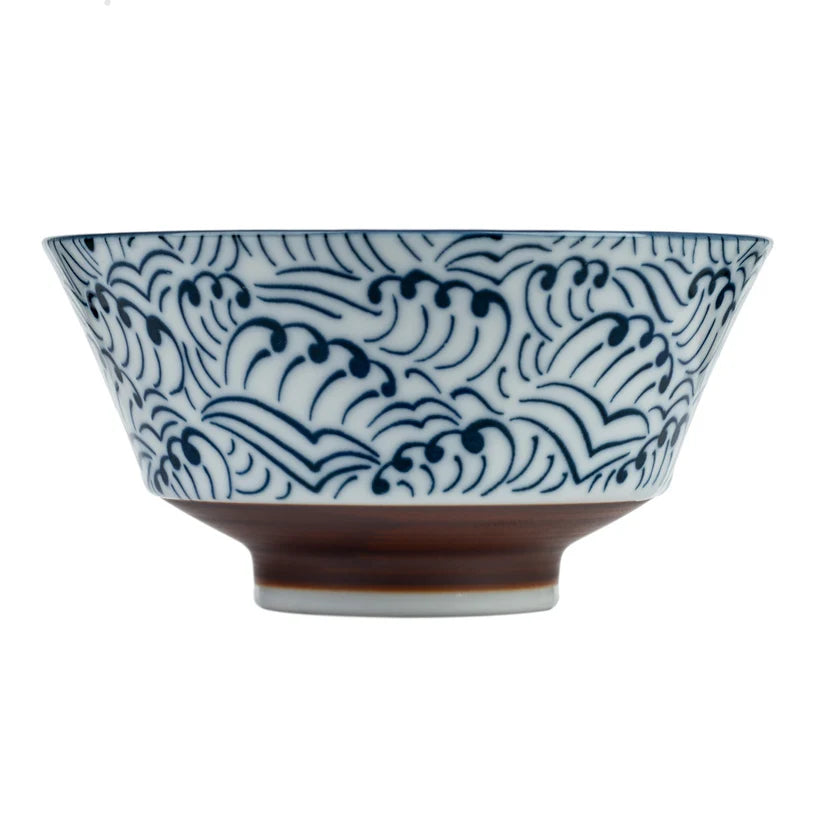 Hamon Blue Wave Japanese Rice Bowl - japansnacks.co.uk