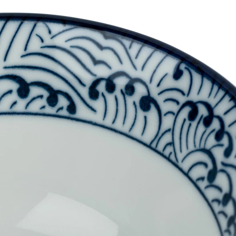 Hamon Blue Wave Japanese Rice Bowl - japansnacks.co.uk