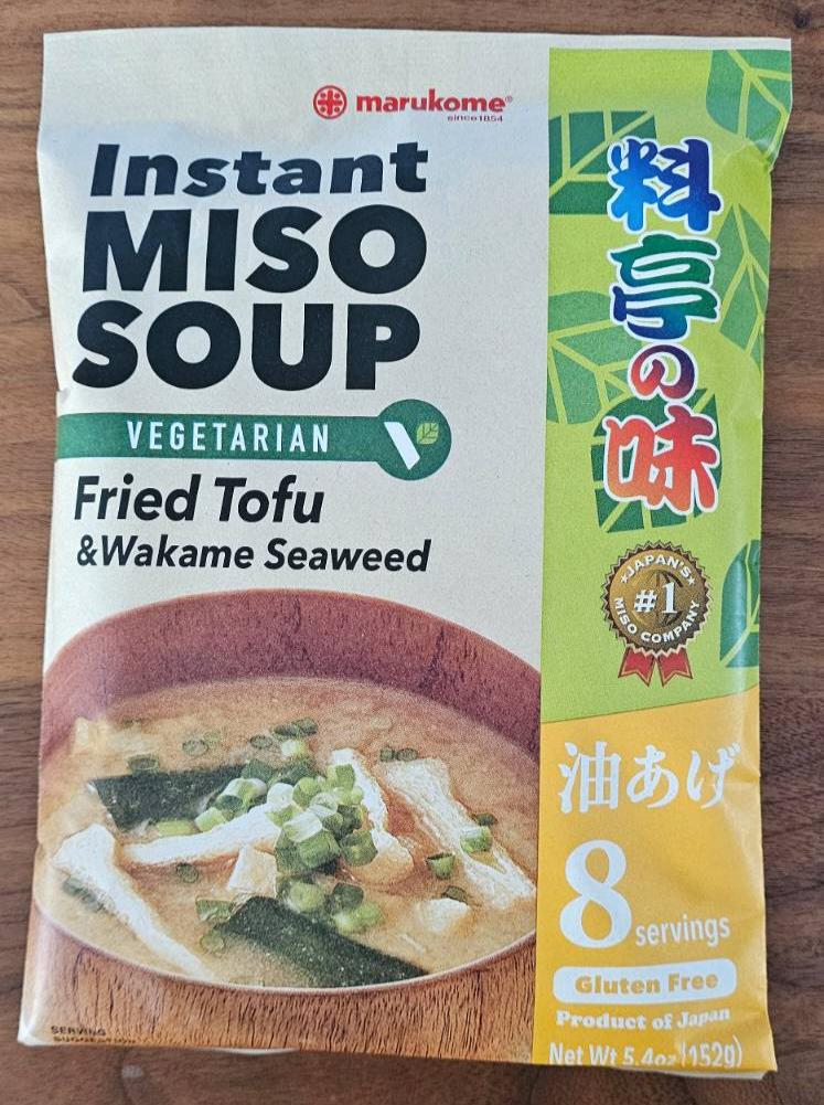 Marukome Instant Vegetarian Miso Soup Fried Tofu & Wakame Seaweed