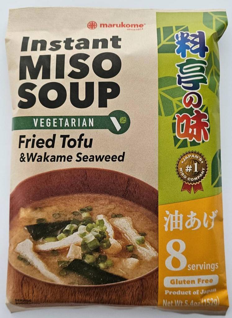 Marukome Instant Vegetarian Miso Soup Fried Tofu & Wakame Seaweed