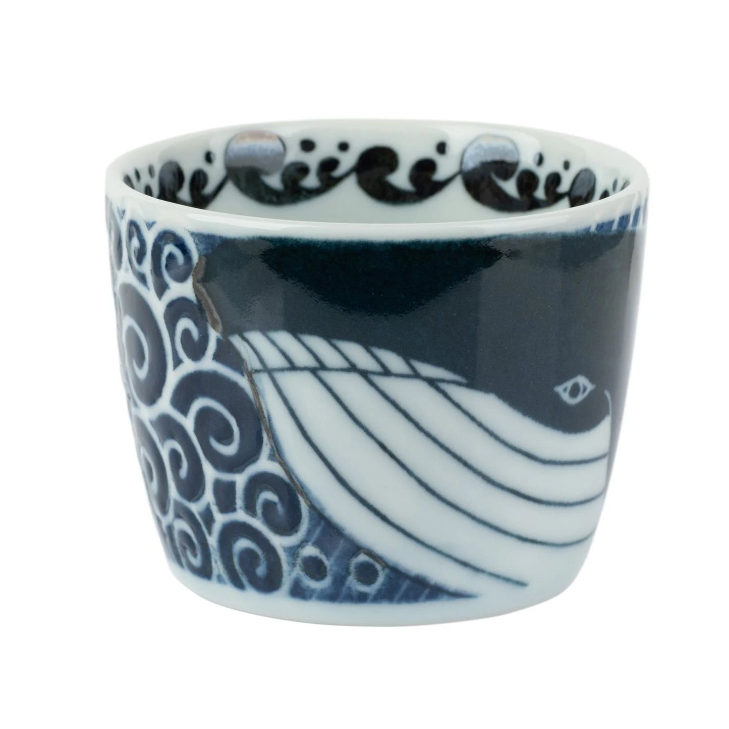 Blue Whale Indigo Japanese Ceramic Cup | Japanese Tableware | Japanese Gift - japansnacks.co.uk