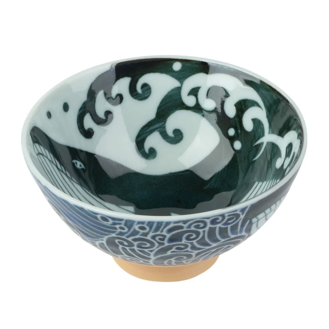 Blue Whale Indigo Japanese Rice Bowl - japansnacks.co.uk