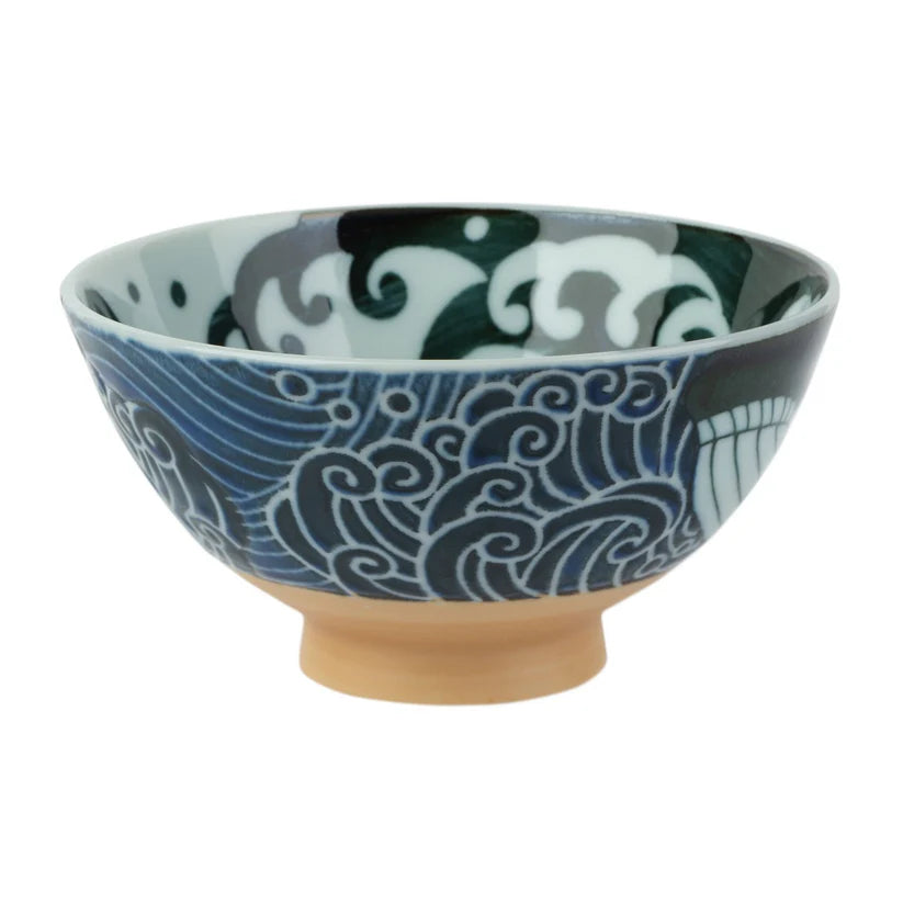 Blue Whale Indigo Japanese Rice Bowl - japansnacks.co.uk